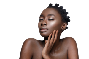 Skin care dark woman